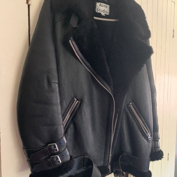 ACNE studios authentic Sherpa leather biker jacket - 36 - medium - Picture 5 of 16